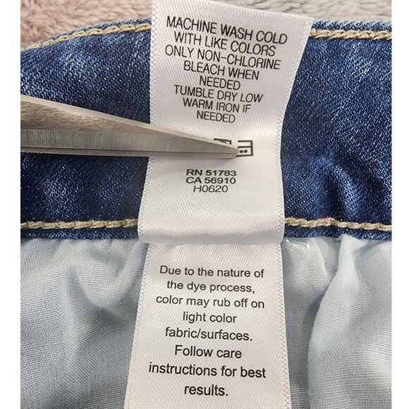 Maurices Jeans Womens L Blue High Rise Distressed Raw Hem Jegging Stretch Skinny - Picture 5 of 11